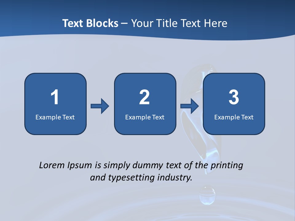 A Drop Of Water With A Blue Background PowerPoint Template