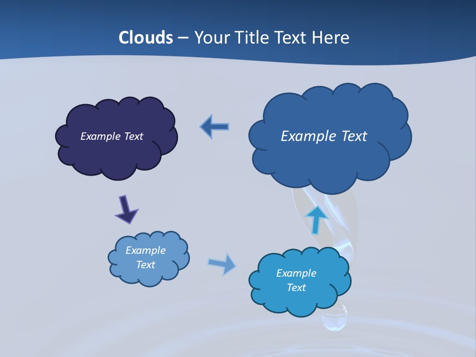 A Drop Of Water With A Blue Background PowerPoint Template
