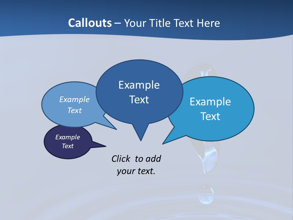 A Drop Of Water With A Blue Background PowerPoint Template