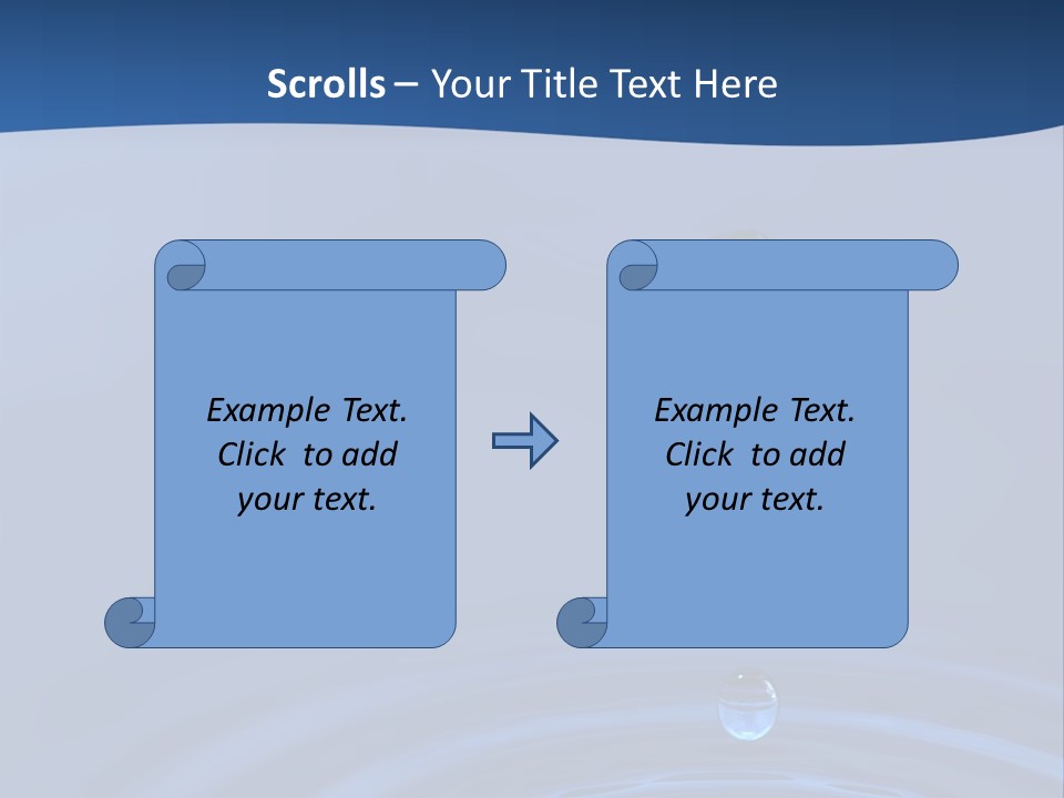 A Drop Of Water With A Blue Background PowerPoint Template