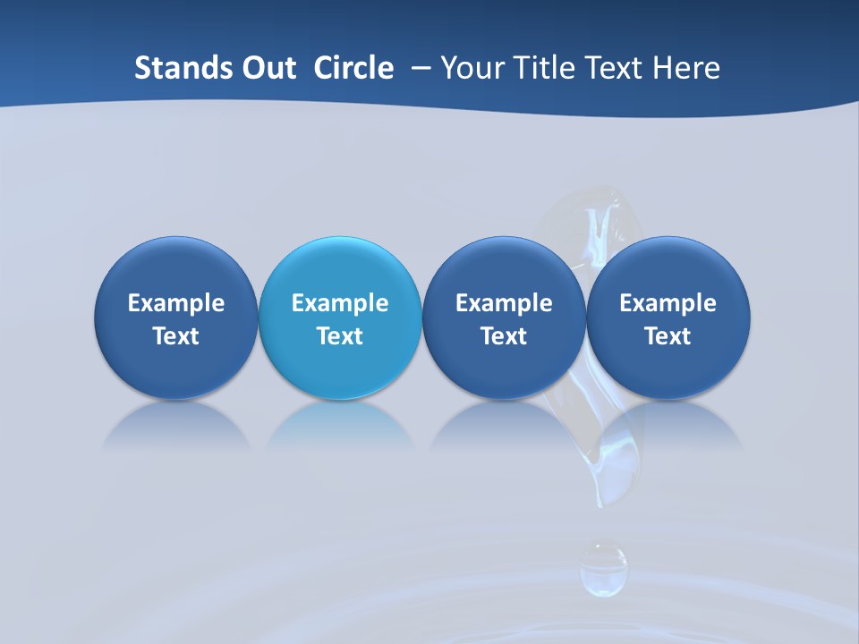 A Drop Of Water With A Blue Background PowerPoint Template