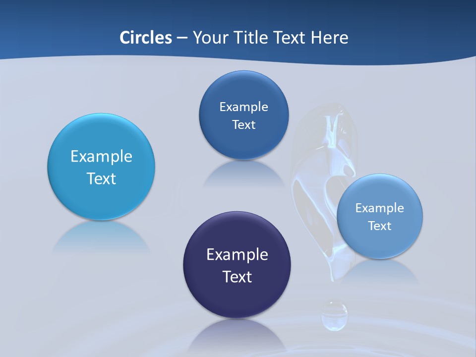 A Drop Of Water With A Blue Background PowerPoint Template