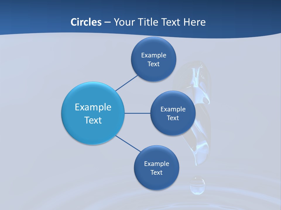 A Drop Of Water With A Blue Background PowerPoint Template