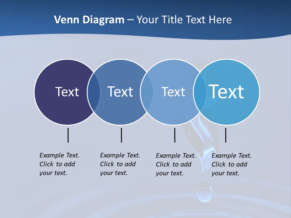 A Drop Of Water With A Blue Background PowerPoint Template