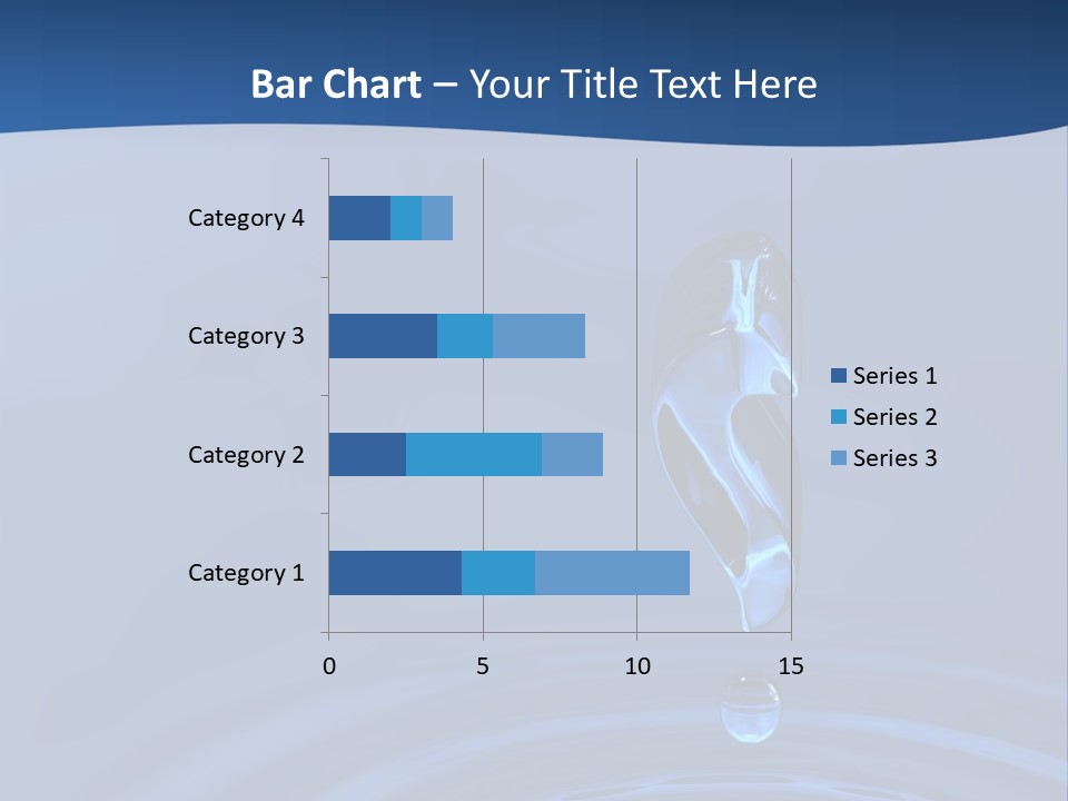 A Drop Of Water With A Blue Background PowerPoint Template