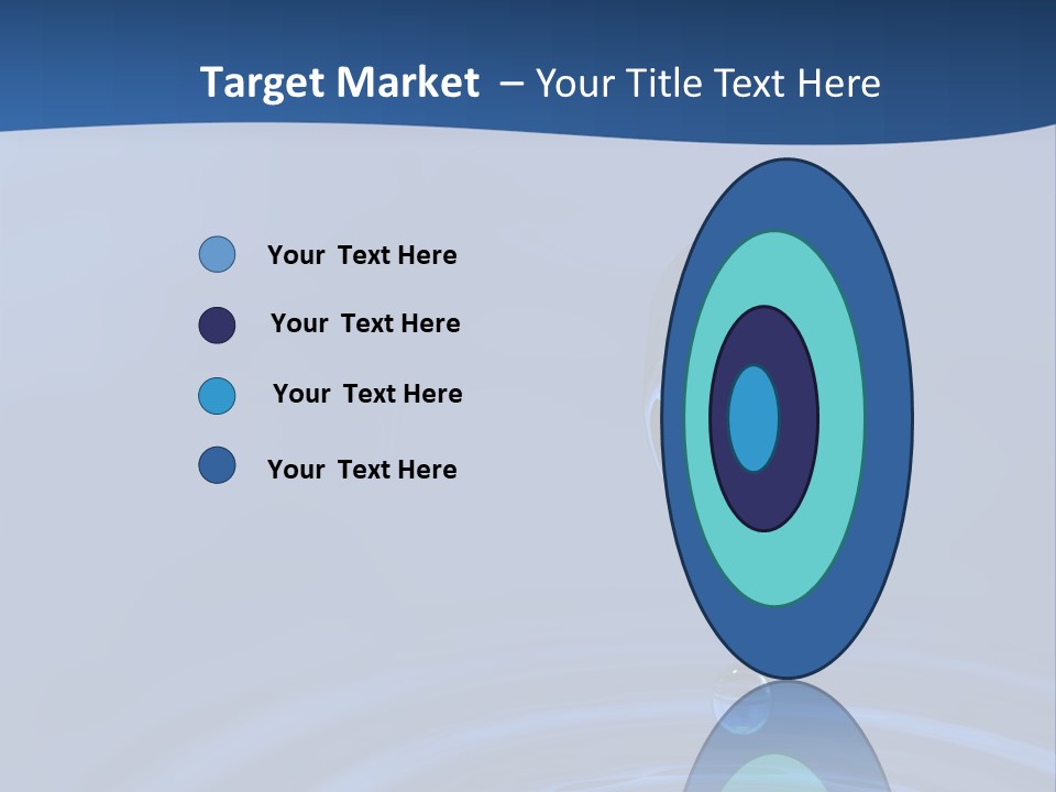 A Drop Of Water With A Blue Background PowerPoint Template