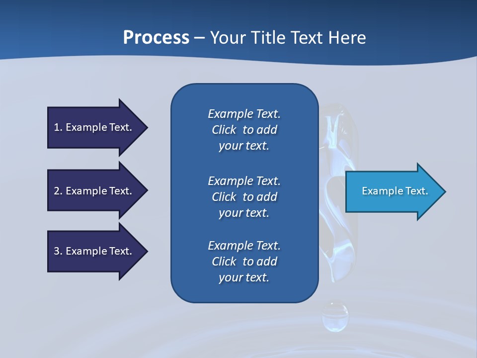 A Drop Of Water With A Blue Background PowerPoint Template