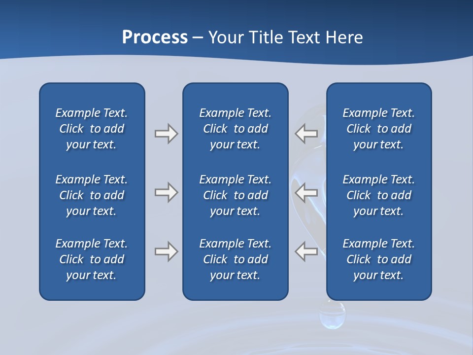 A Drop Of Water With A Blue Background PowerPoint Template