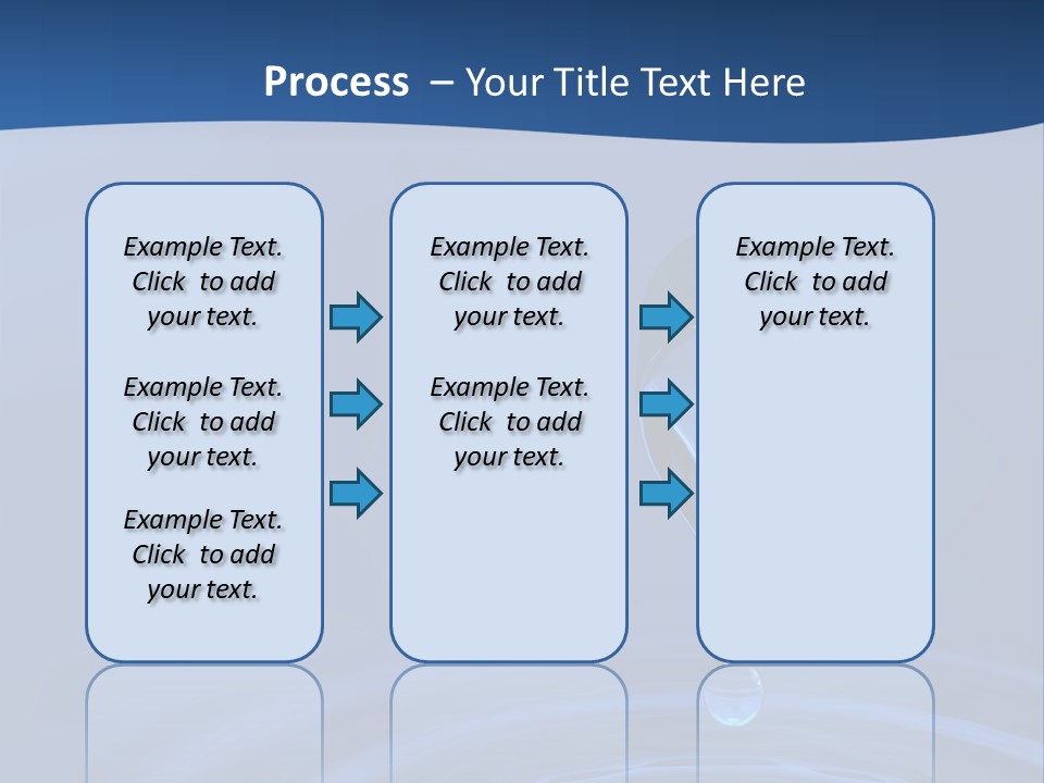 A Drop Of Water With A Blue Background PowerPoint Template