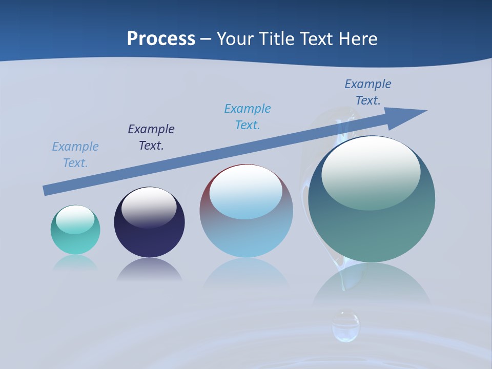 A Drop Of Water With A Blue Background PowerPoint Template