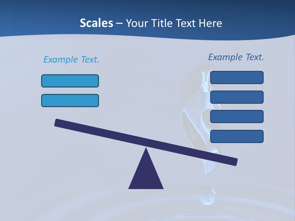 A Drop Of Water With A Blue Background PowerPoint Template