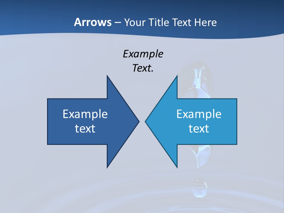 A Drop Of Water With A Blue Background PowerPoint Template