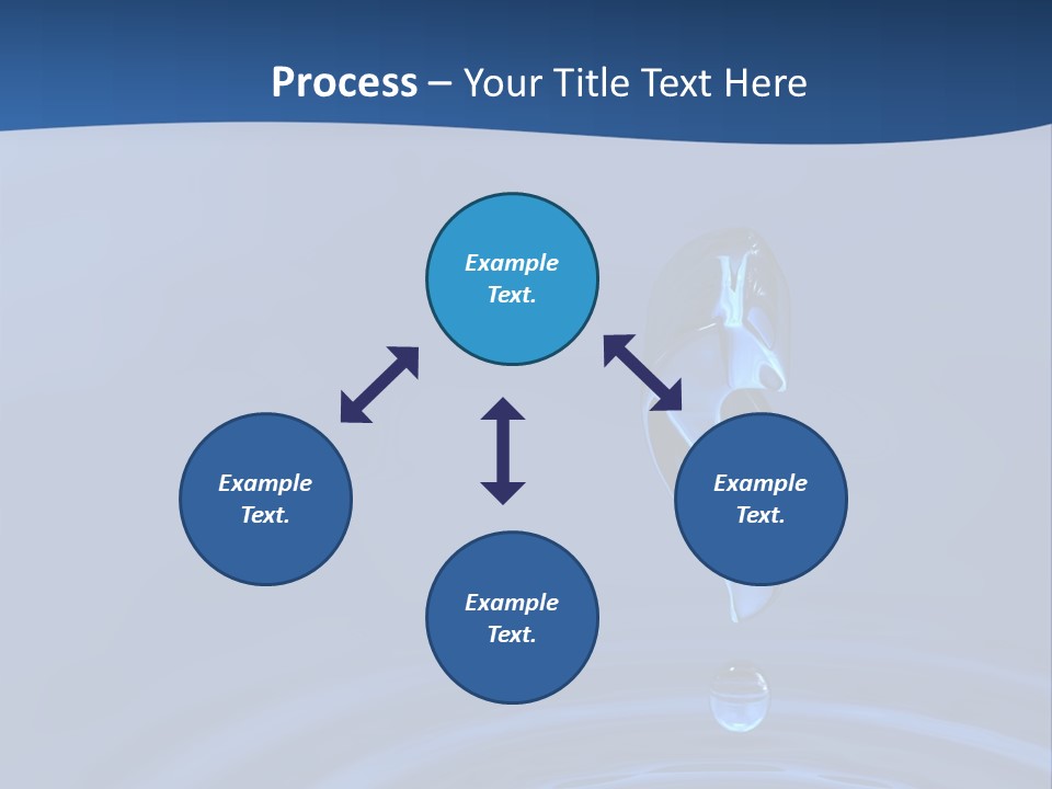 A Drop Of Water With A Blue Background PowerPoint Template