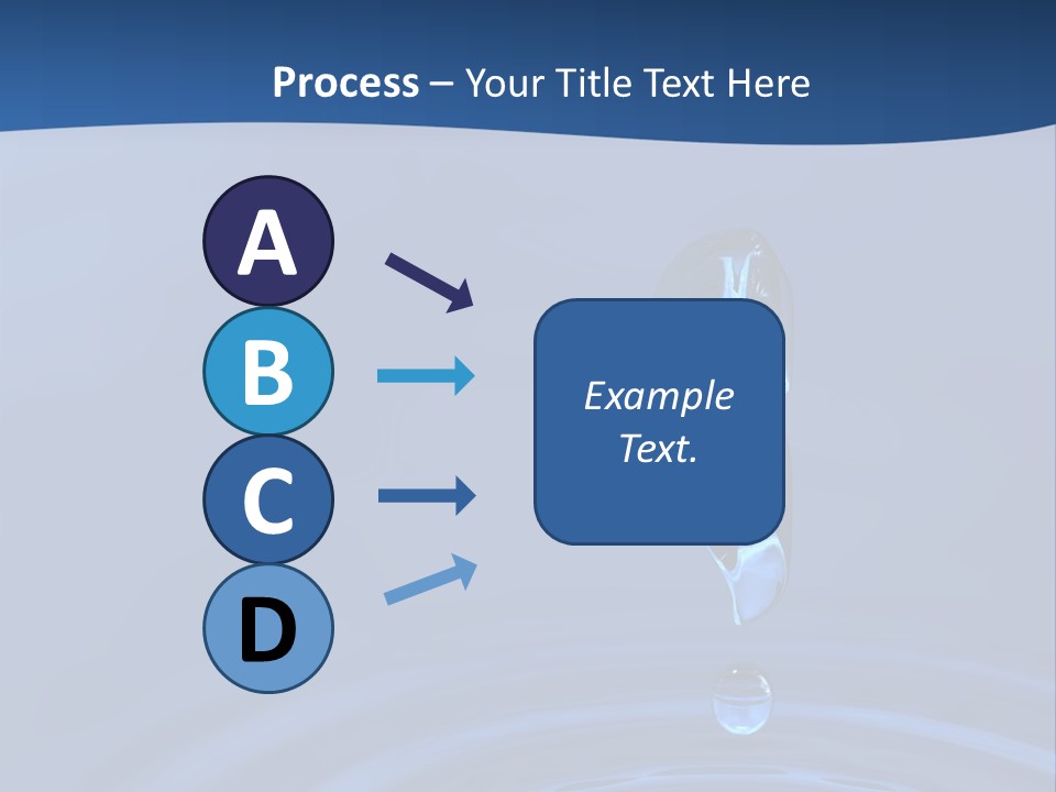 A Drop Of Water With A Blue Background PowerPoint Template