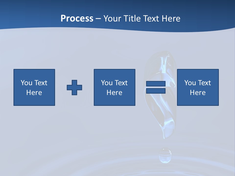 A Drop Of Water With A Blue Background PowerPoint Template