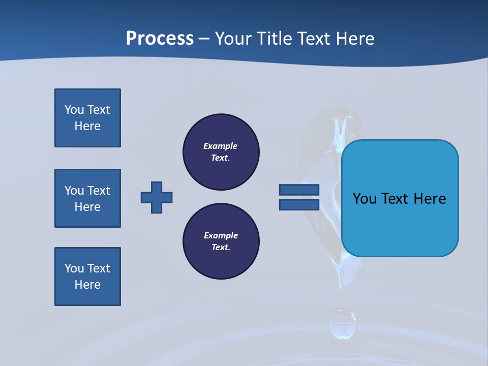 A Drop Of Water With A Blue Background PowerPoint Template