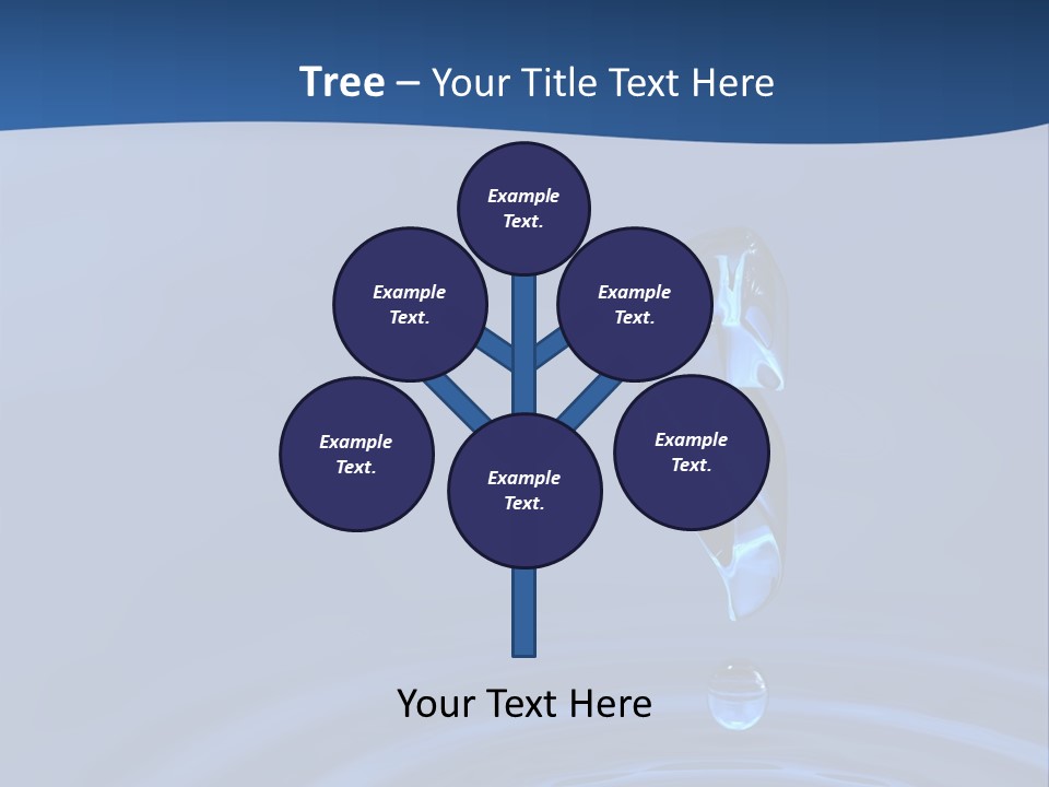 A Drop Of Water With A Blue Background PowerPoint Template