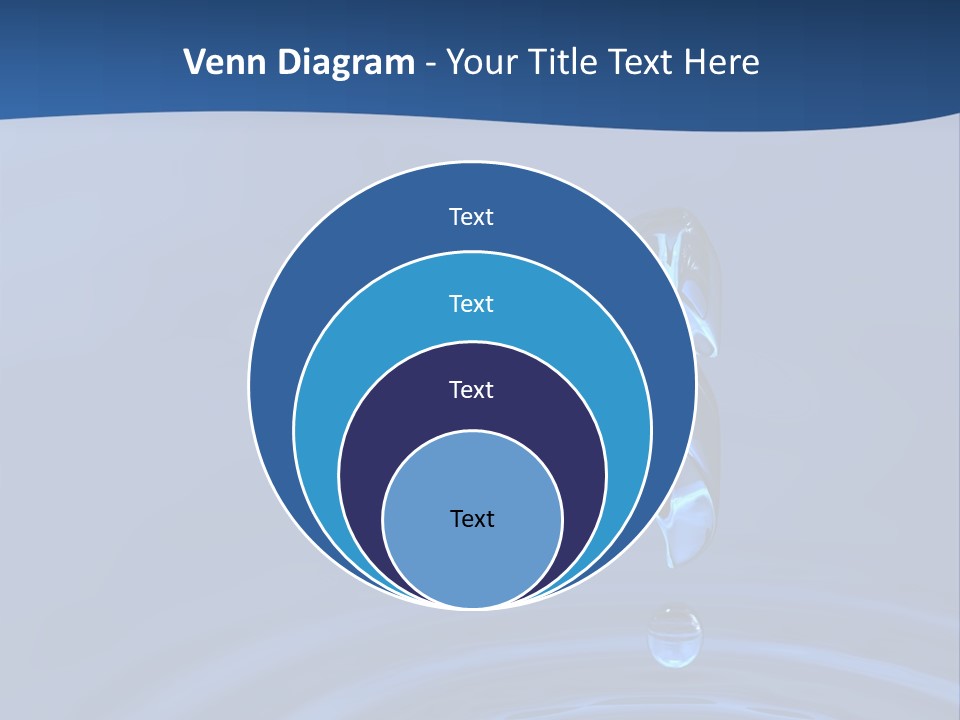A Drop Of Water With A Blue Background PowerPoint Template