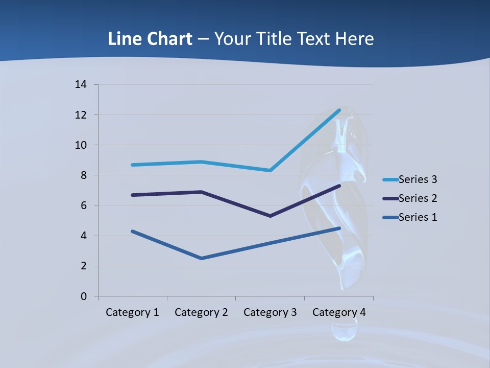 A Drop Of Water With A Blue Background PowerPoint Template