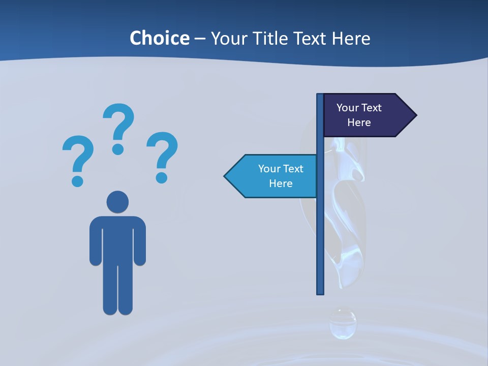 A Drop Of Water With A Blue Background PowerPoint Template