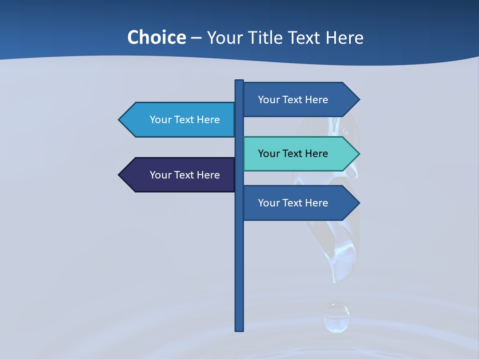 A Drop Of Water With A Blue Background PowerPoint Template