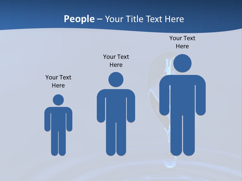 A Drop Of Water With A Blue Background PowerPoint Template