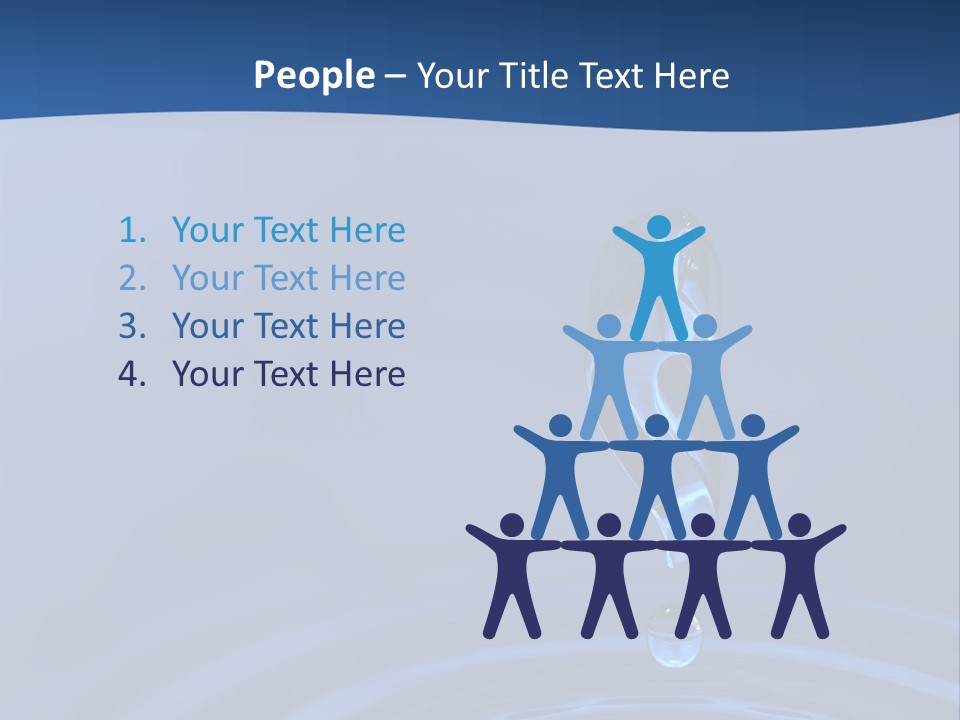 A Drop Of Water With A Blue Background PowerPoint Template