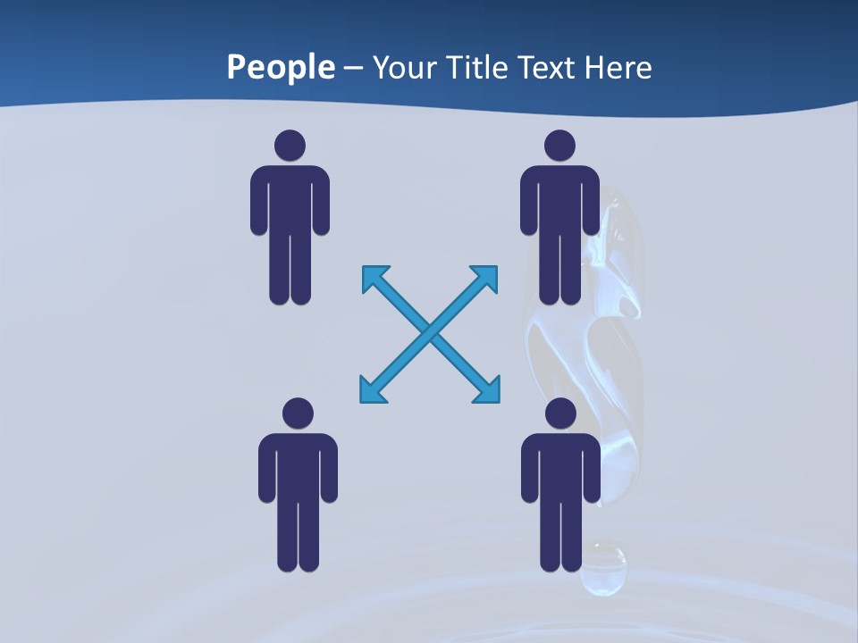 A Drop Of Water With A Blue Background PowerPoint Template