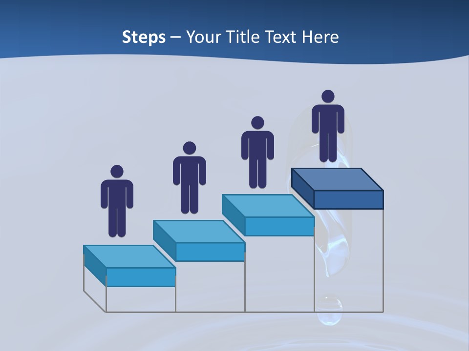 A Drop Of Water With A Blue Background PowerPoint Template