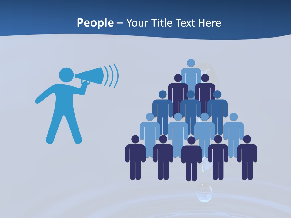 A Drop Of Water With A Blue Background PowerPoint Template