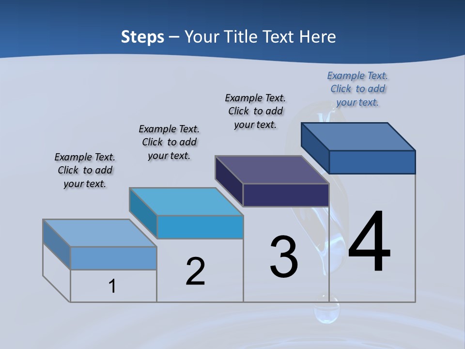 A Drop Of Water With A Blue Background PowerPoint Template