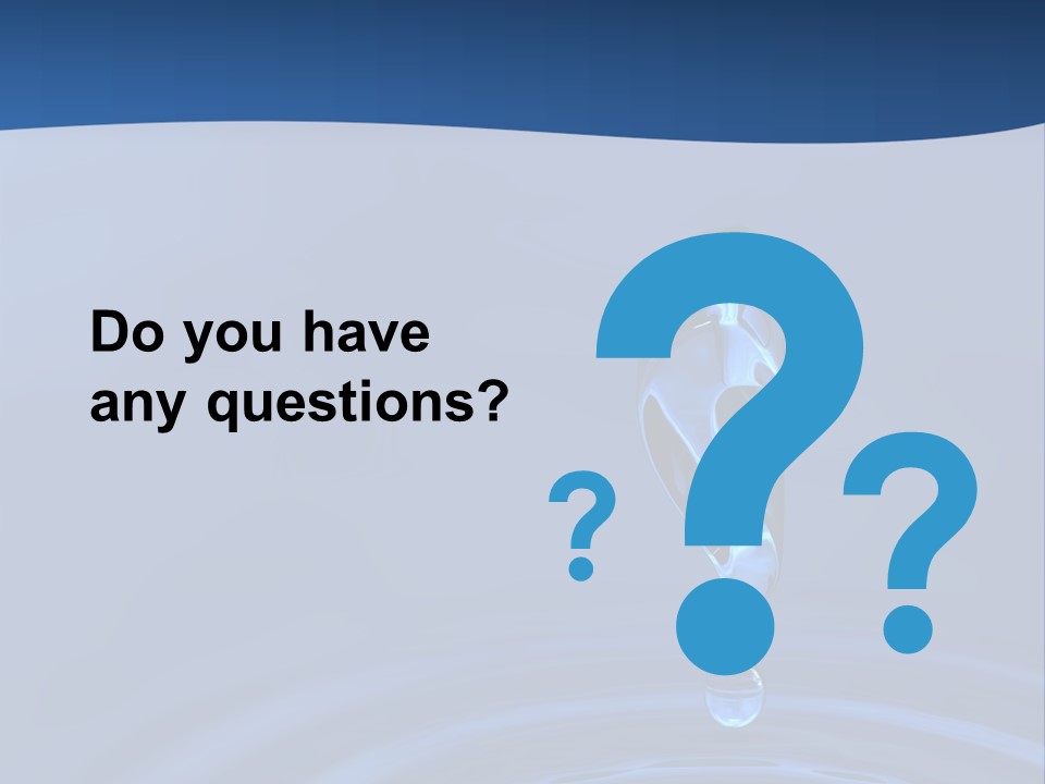 A Drop Of Water With A Blue Background PowerPoint Template