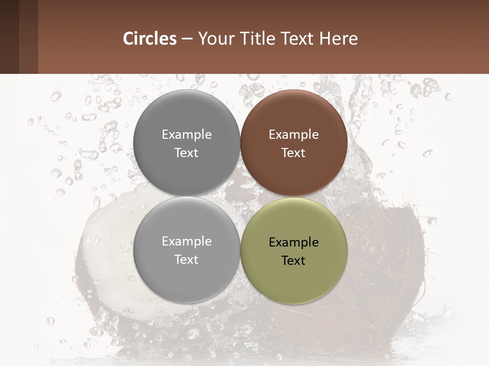 A Coconut With Water Splashing Out Of It PowerPoint Template