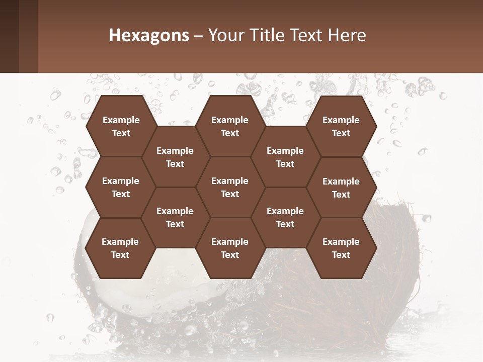 A Coconut With Water Splashing Out Of It PowerPoint Template