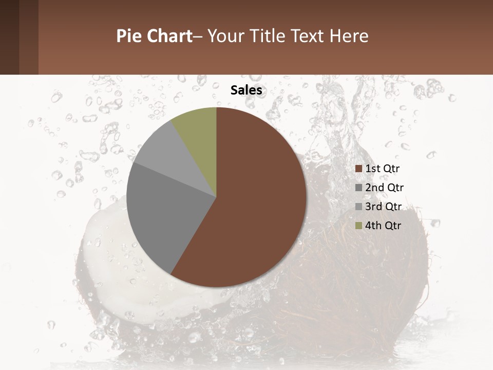 A Coconut With Water Splashing Out Of It PowerPoint Template