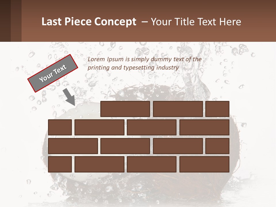 A Coconut With Water Splashing Out Of It PowerPoint Template