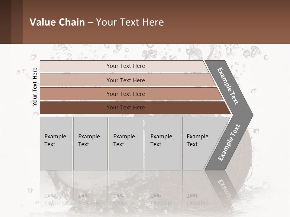A Coconut With Water Splashing Out Of It PowerPoint Template