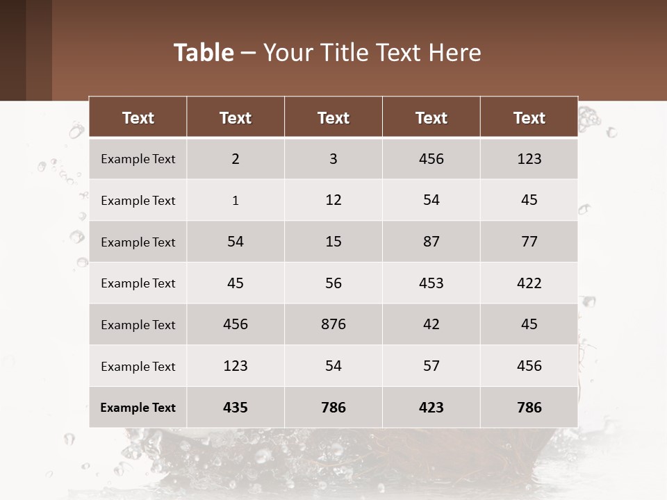 A Coconut With Water Splashing Out Of It PowerPoint Template
