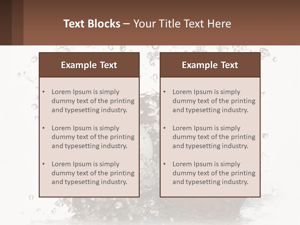 A Coconut With Water Splashing Out Of It PowerPoint Template
