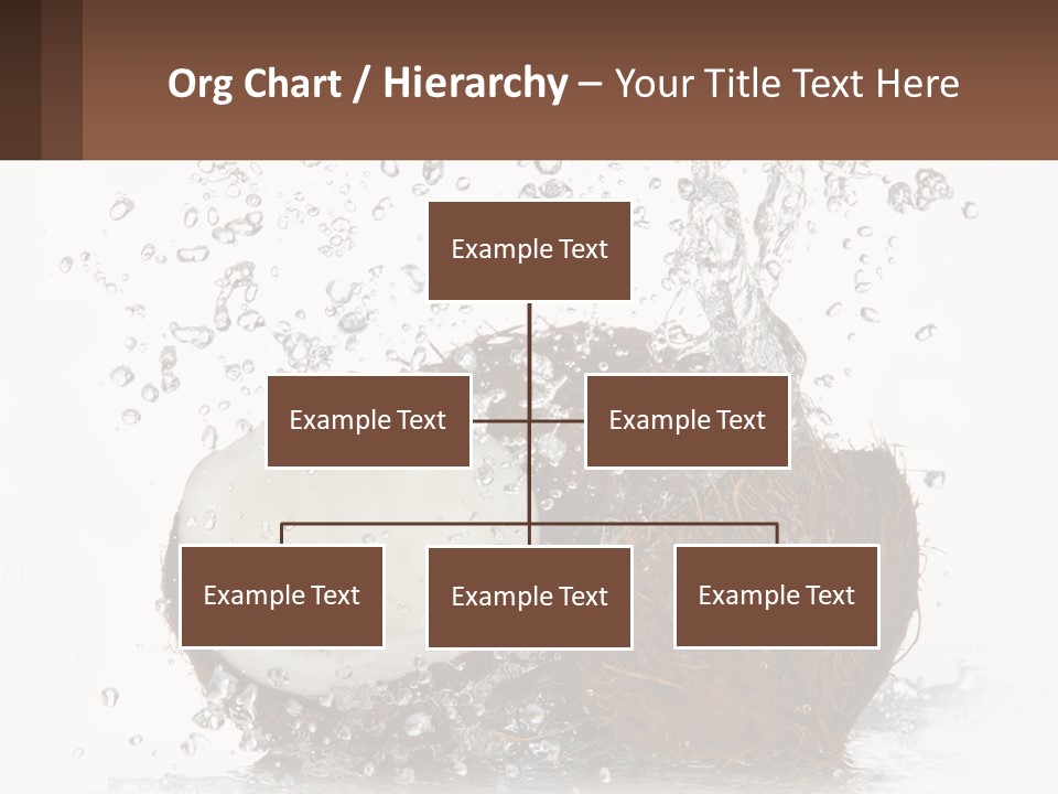 A Coconut With Water Splashing Out Of It PowerPoint Template
