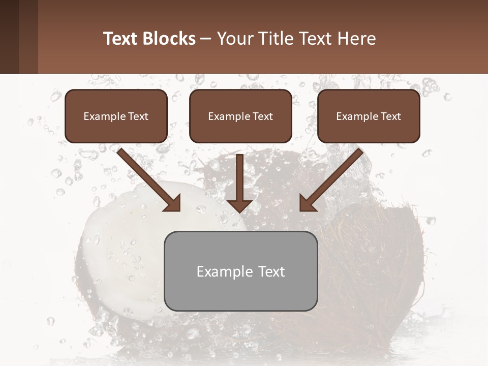 A Coconut With Water Splashing Out Of It PowerPoint Template