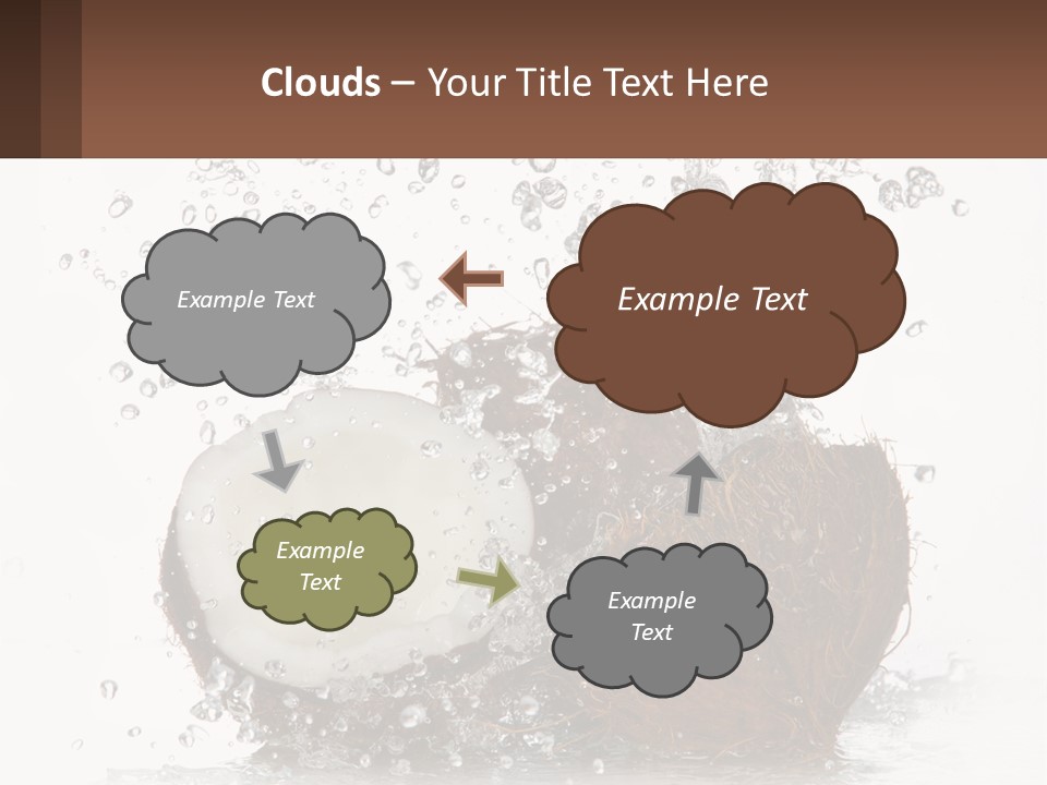 A Coconut With Water Splashing Out Of It PowerPoint Template