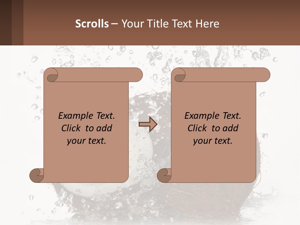 A Coconut With Water Splashing Out Of It PowerPoint Template
