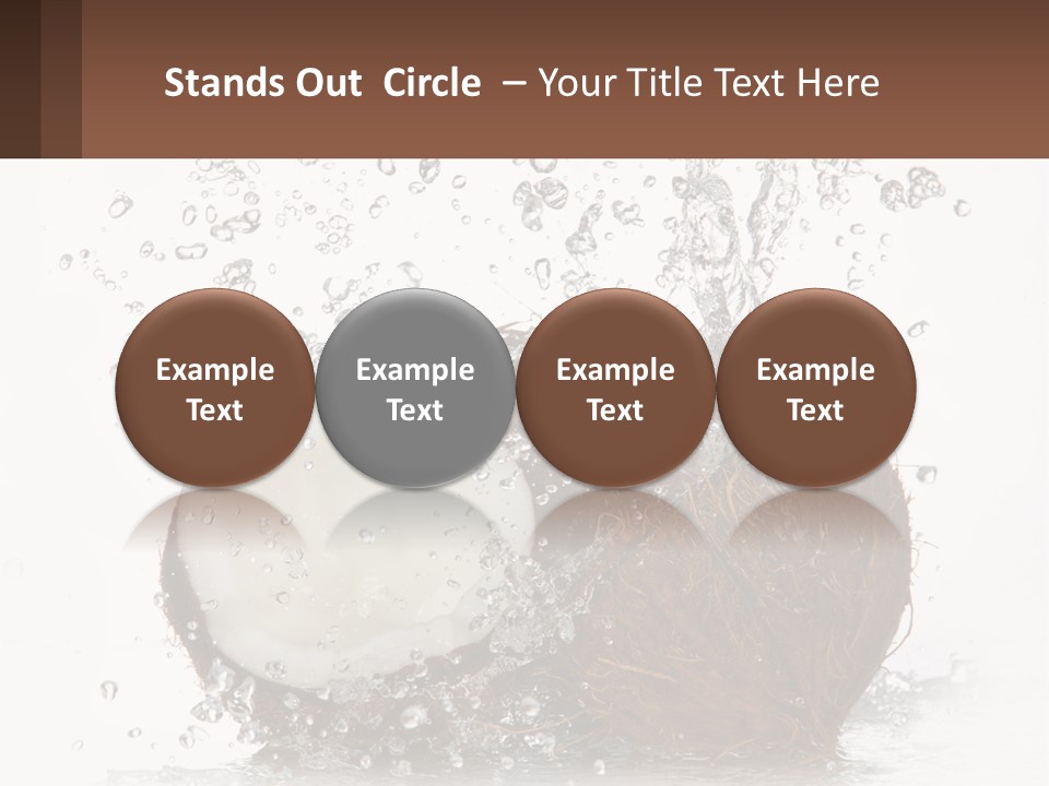 A Coconut With Water Splashing Out Of It PowerPoint Template