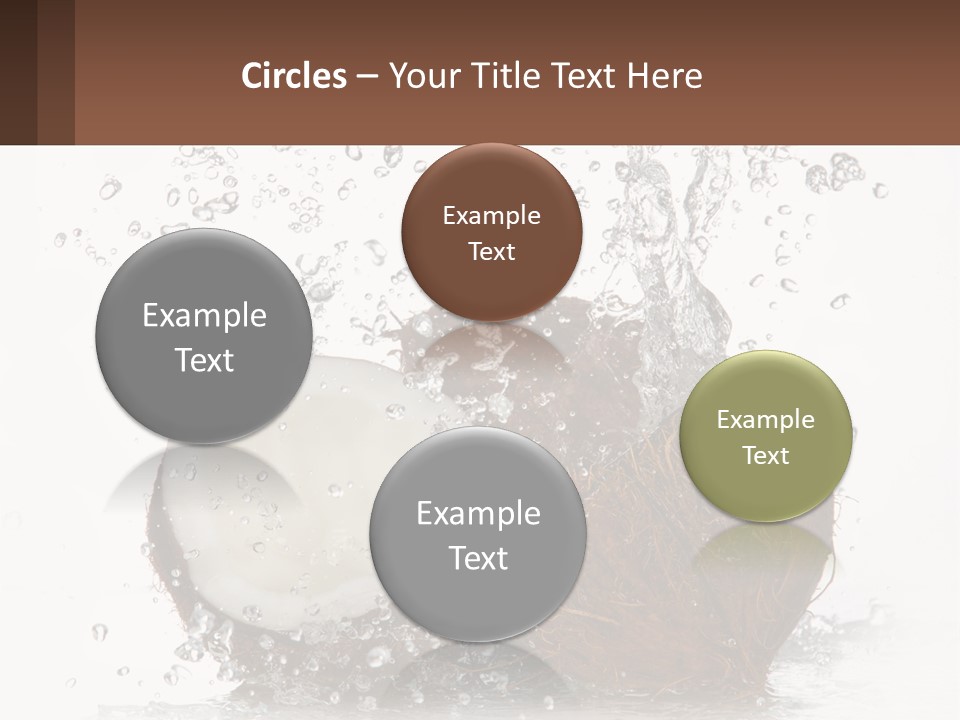 A Coconut With Water Splashing Out Of It PowerPoint Template