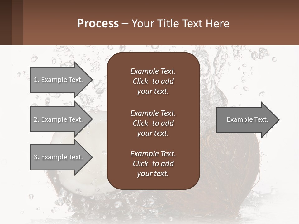 A Coconut With Water Splashing Out Of It PowerPoint Template