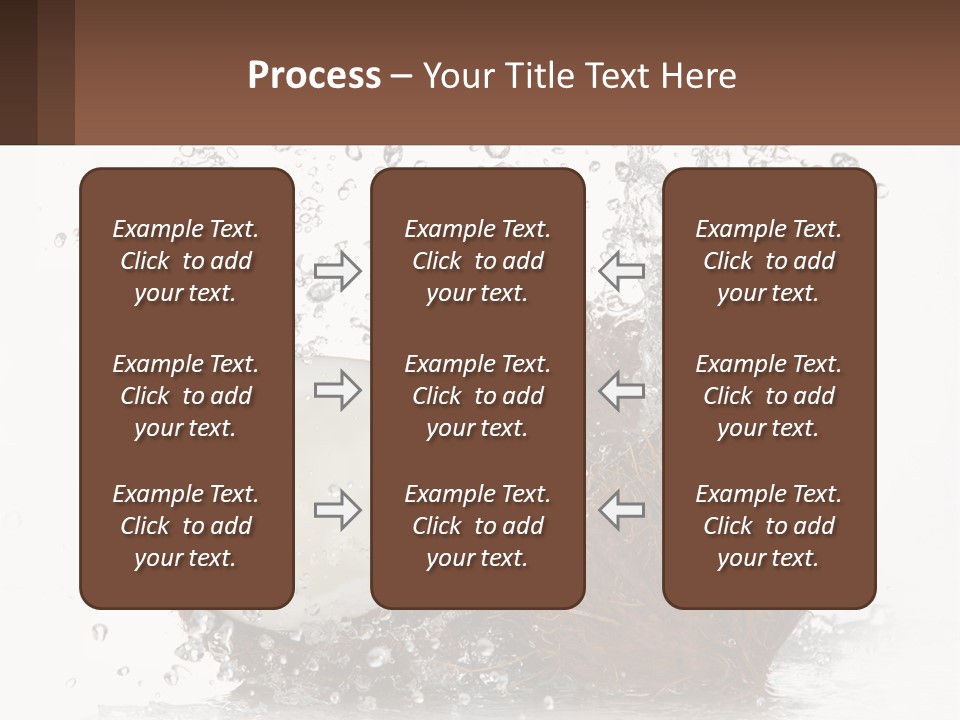 A Coconut With Water Splashing Out Of It PowerPoint Template
