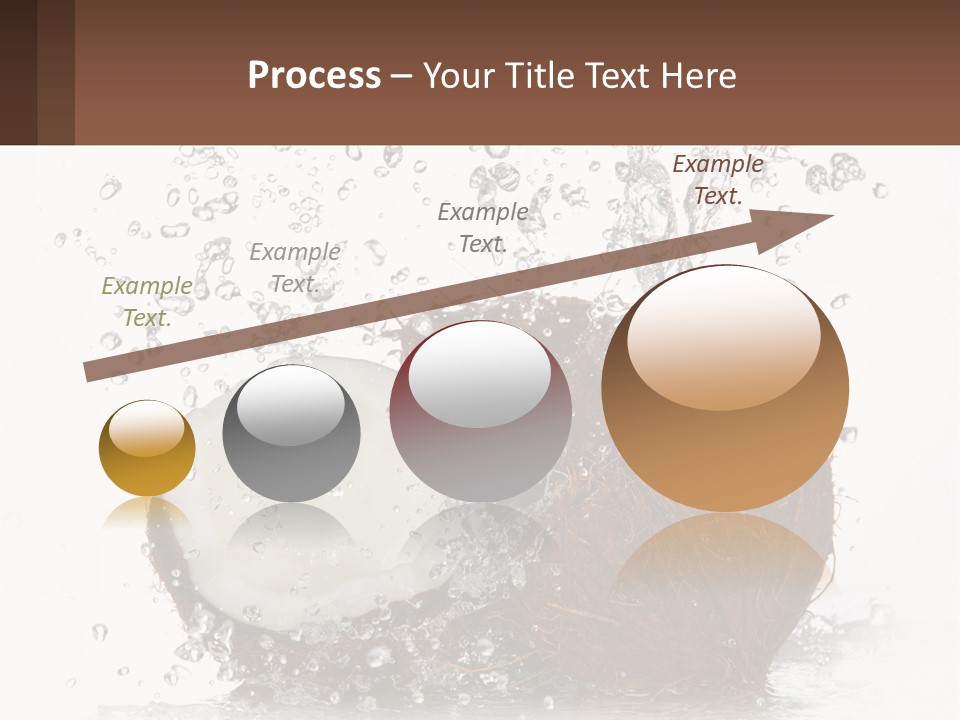 A Coconut With Water Splashing Out Of It PowerPoint Template