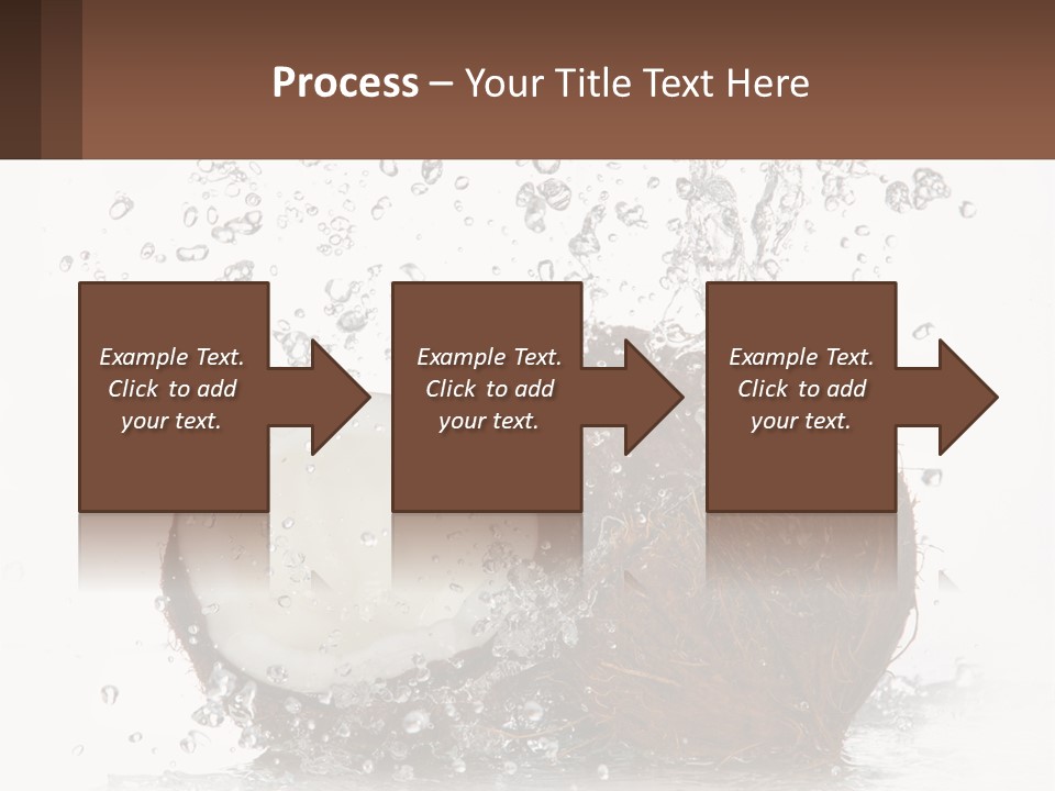 A Coconut With Water Splashing Out Of It PowerPoint Template