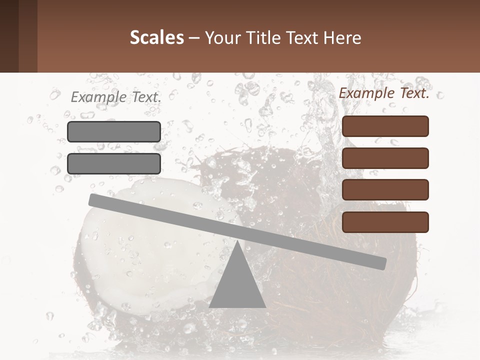 A Coconut With Water Splashing Out Of It PowerPoint Template